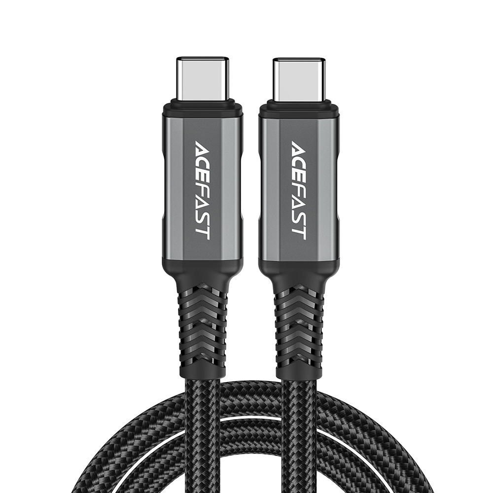 Levně Acefast Data Cable C1-09 USB-C na USB-C 1m šedá černá