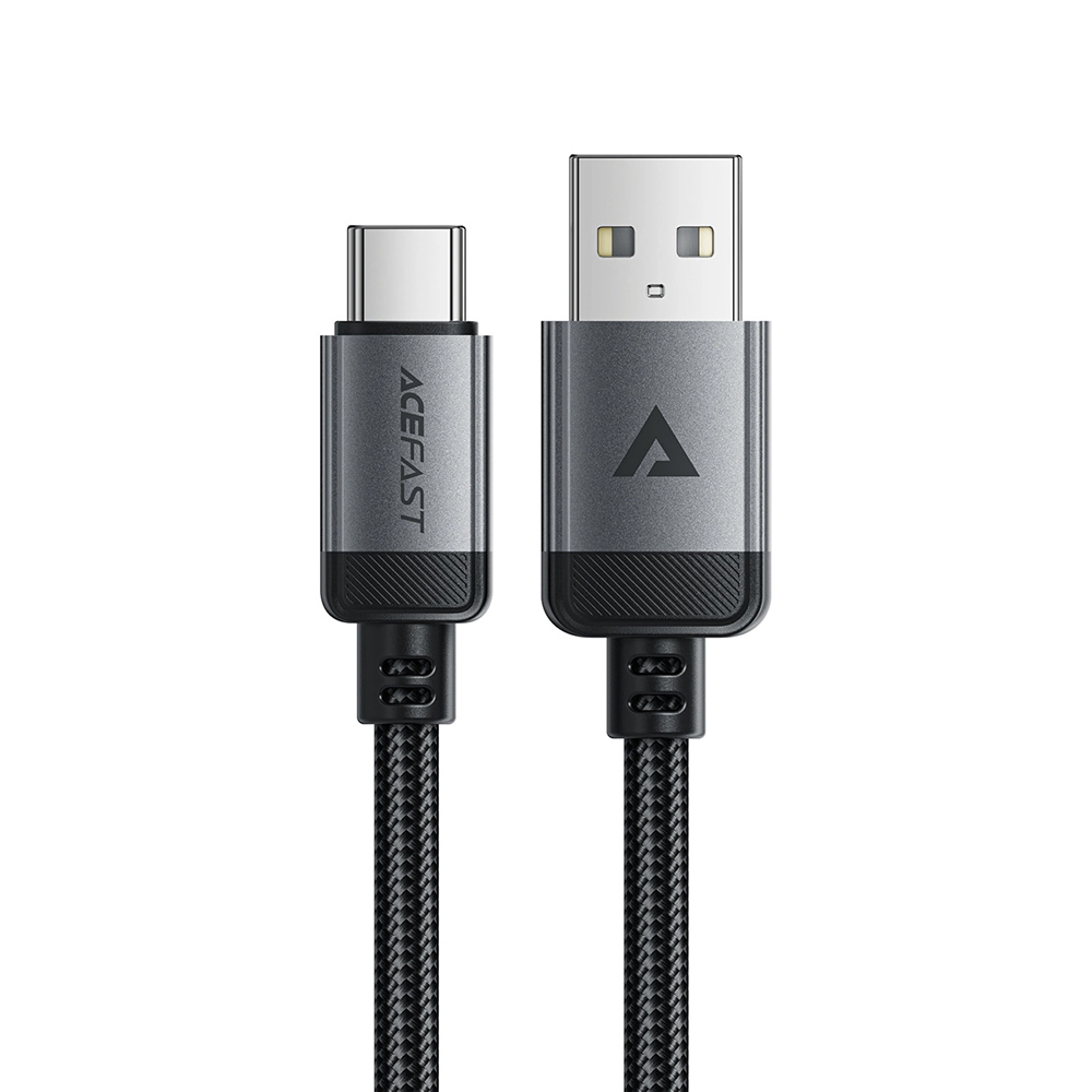 Levně Acefast Data Cable C20-04 USB na Type-C 3A rychlé nabíjení odolný nylon 1.2m černý