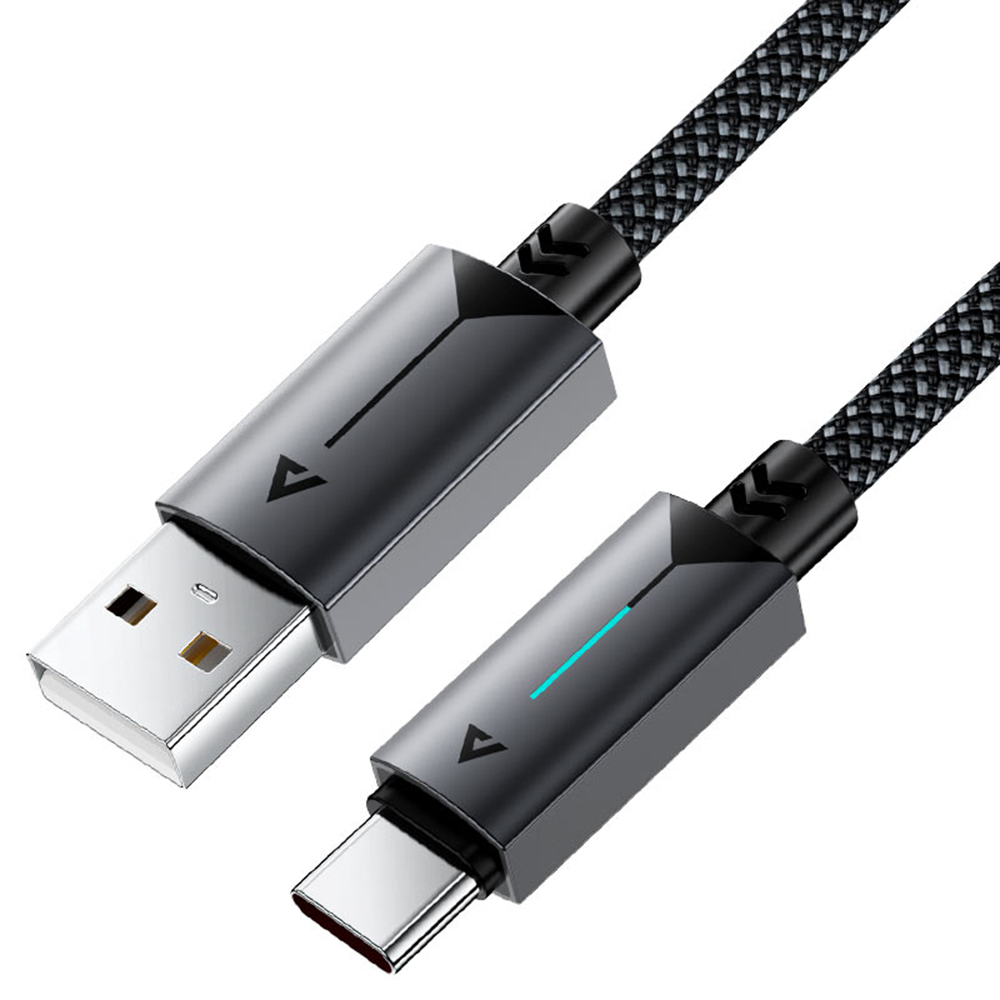 Levně Acefast Data Cable C19-04 USB na Type-C Rychlonabíjecí 3A Odolný 1.2m Černý