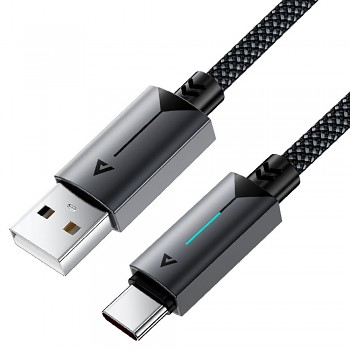 Acefast Data Cable C19-04 USB na Type-C Rychlonabíjecí 3A Odolný 1.2m Černý