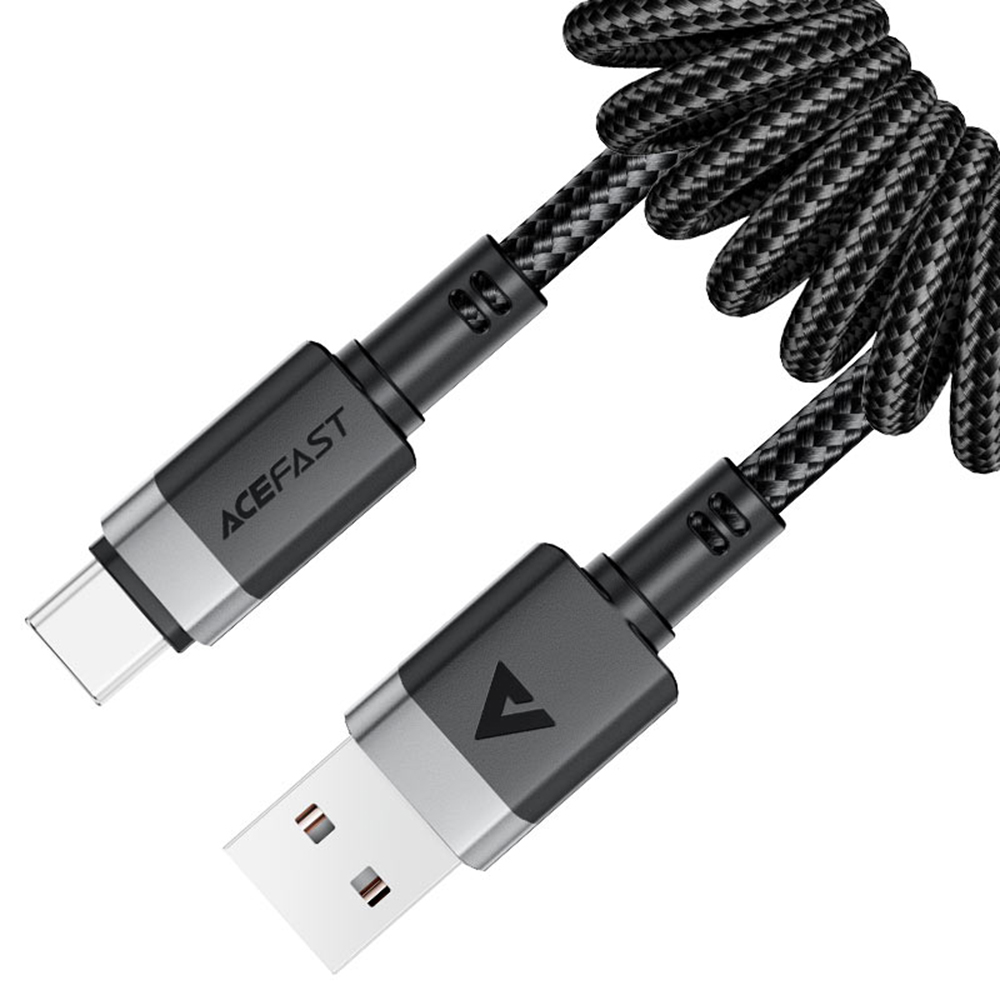 Levně Acefast Data Cable C14-04 rychlonabíjecí USB na Type-C černý 1.2m