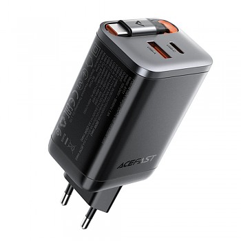 Acefast Wall Charger A111 s navíjecím kabelem rychlonabíjení černá