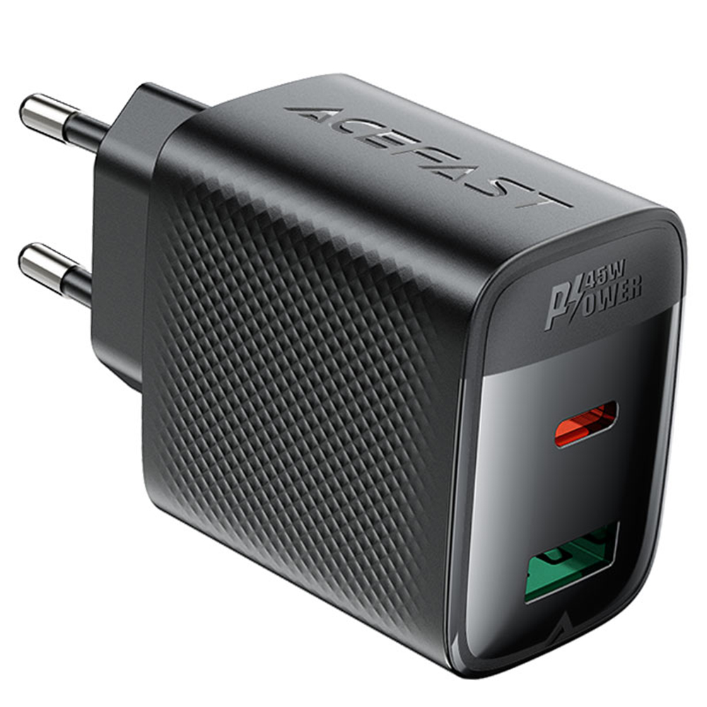 Levně Nabíječka do zdi Acefast A106 GaN rychlé nabíjení Type-C USB 45W 3A černá