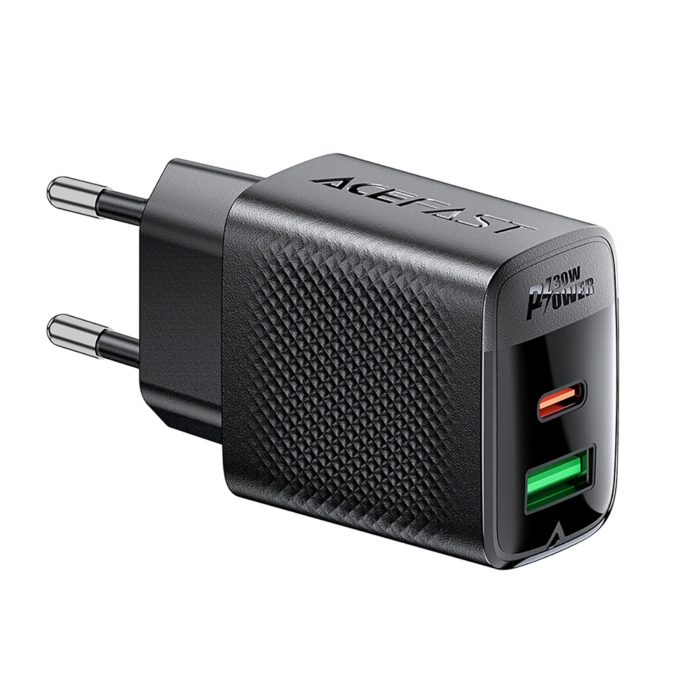 Levně Nabíječka na zeď Acefast A98 GaN rychlé nabíjení USB Type-C 30W černá