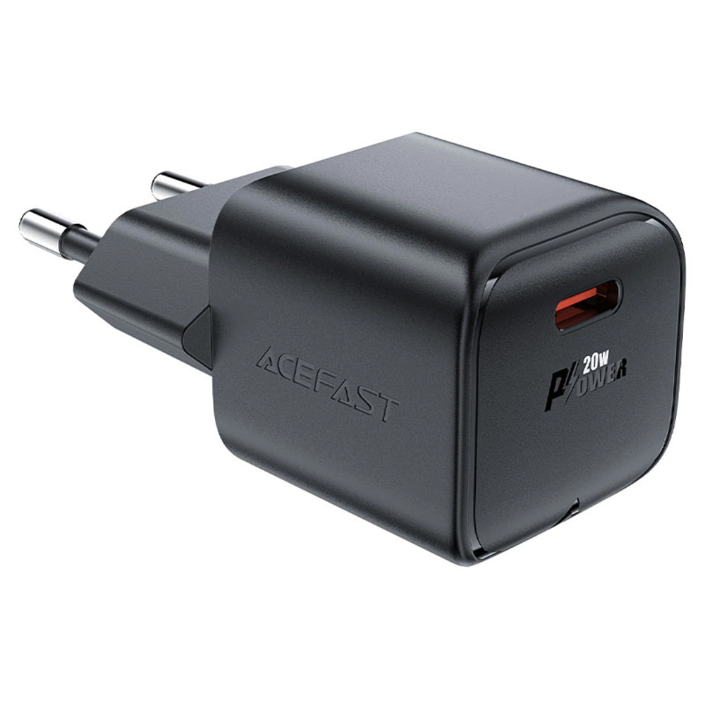 Levně Acefast Wall Charger Mini A73 GaN technologie PD20W malý design černá