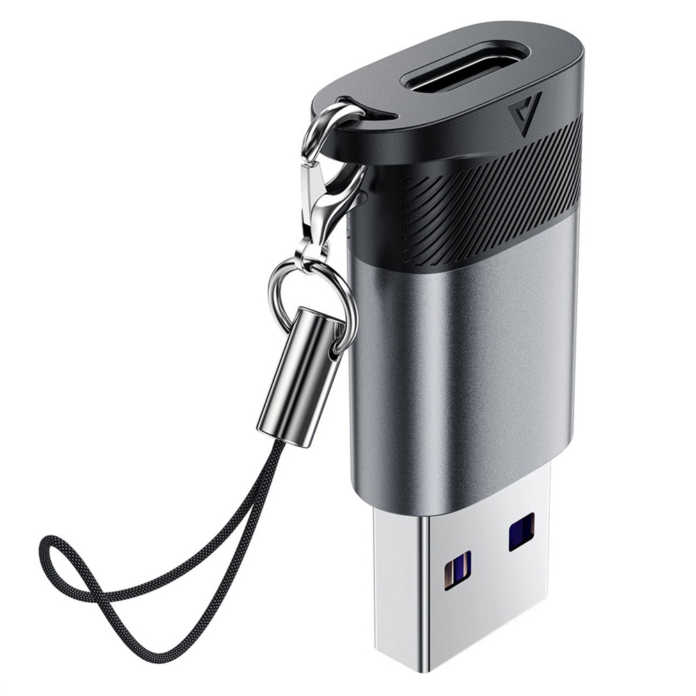 Levně Acefast Adaptér (J8) Type-C na USB 10Gbps 27W Rychlé Nabíjení Kovově šedá