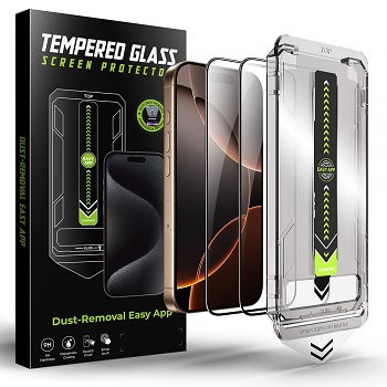 Techsuit TitanGlass FullCover 2 ks iPhone 12 iPhone 12 Pro černá