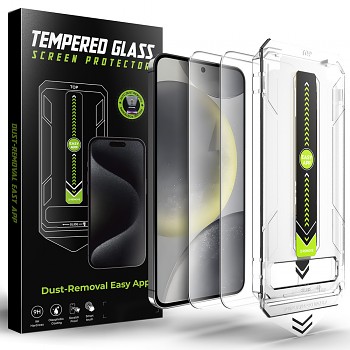 Techsuit TitanGlass CrystalHD (2 ks) pro Samsung Galaxy S25/S24 průhledný