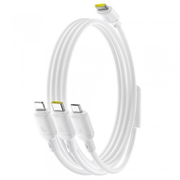 Baseus Data Cable Silky 100W 1.5m Moon White Rychlé nabíjení Type-C Micro-USB Lightning USB-C
