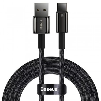 Baseus Data Cable Tungsten Gold USB na Type-C Super Fast Charge 100W 2m černý