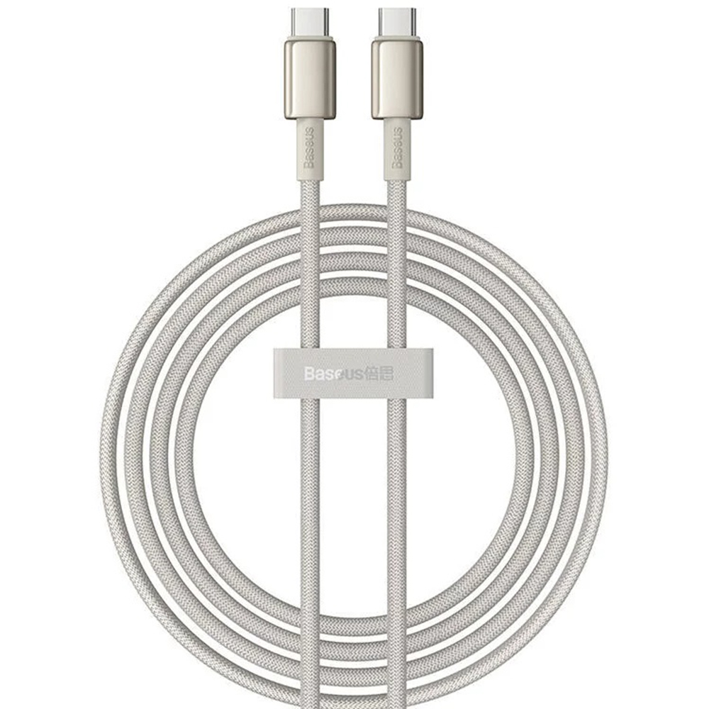 Levně Baseus Data Cable Tungsten Gold Type-C na Type-C Super Fast Charge 100W 480Mbps 2m zlatá