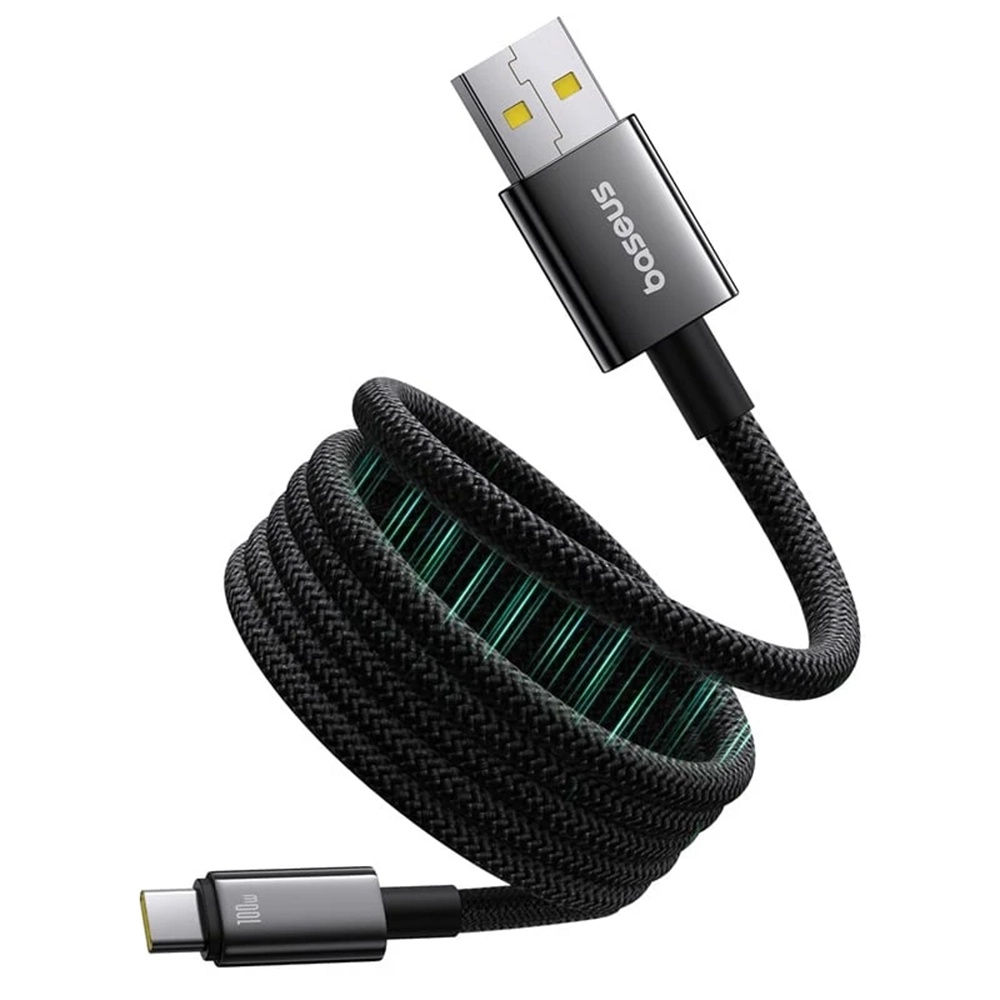Levně Baseus Data Cable Tungsten Gold Type-C na USB Super Fast Charge 100W 480Mbps 1m černá