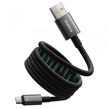 Baseus Data Cable Tungsten Gold Type-C na USB Super Fast Charge 100W 480Mbps 1m černá