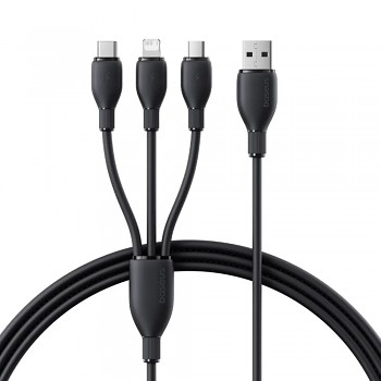 Baseus Data Cable Ultra-Fast rychlonabíjecí USB na Micro-USB Lightning USB-C 3.5A 1.3m černá