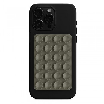 Techsuit Držák na telefon SC-PAD přísavka na selfie silikon světle šedá