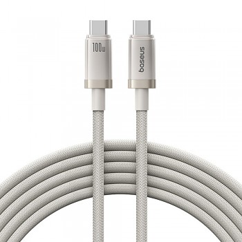 Baseus Data Cable Titanium USB-C na Type-C 100W rychlé nabíjení 2m zlatá