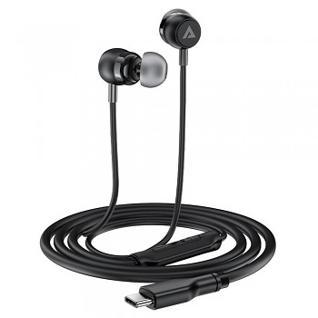Acefast Wired Earphones L8 Type-C do uší s mikrofonem černé 1.2m