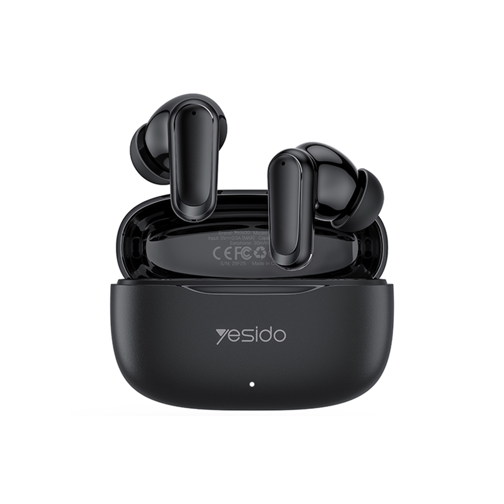 Yesido Wireless Earbuds TWS38 černá Bluetooth 5.4 mikrofon 250mAh