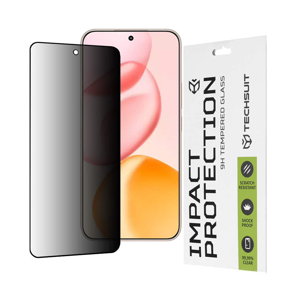 Levně Ochranné sklo Techsuit 111D Privacy Full Glue Honor 400 černé
