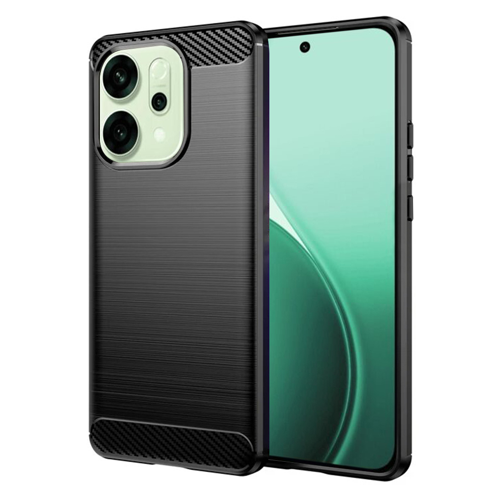 Levně Techsuit Carbon Silicone pro Oppo Reno14 černý