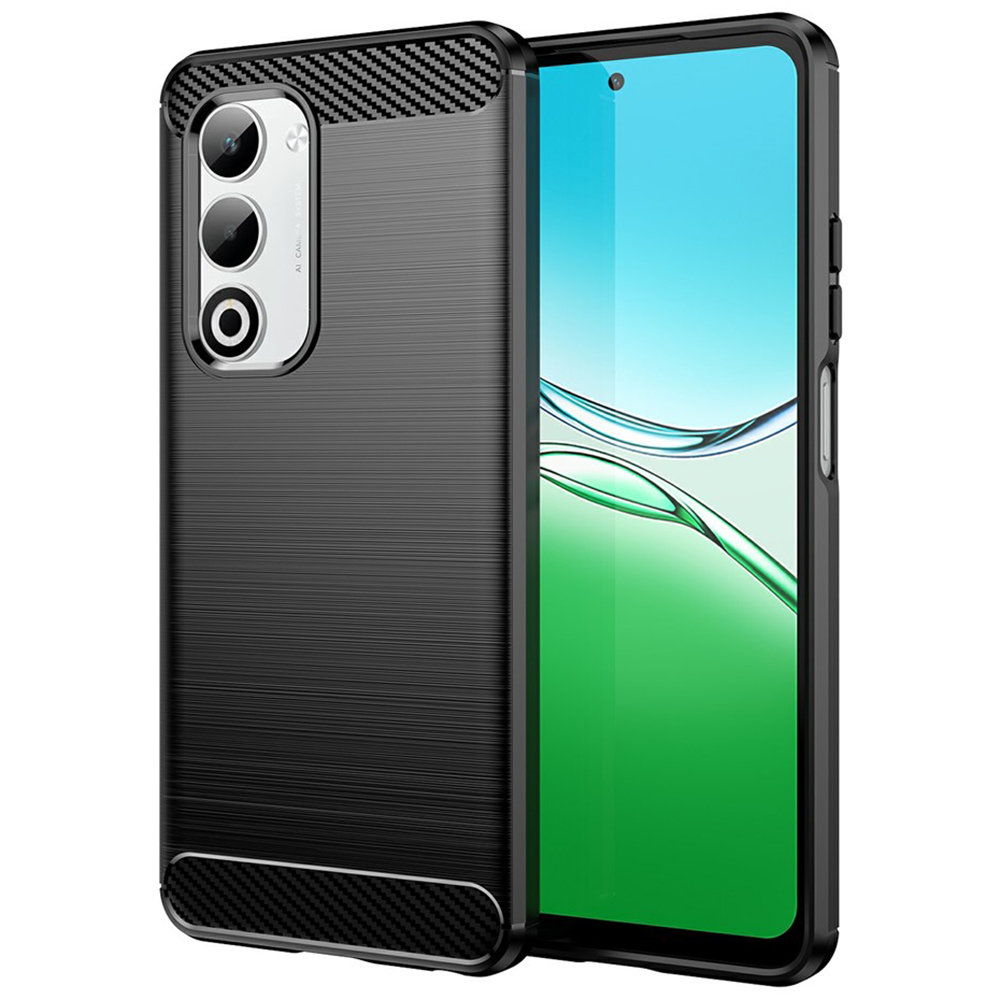 Levně Techsuit Carbon Silicone pro Oppo A5 4G A5 5G černá