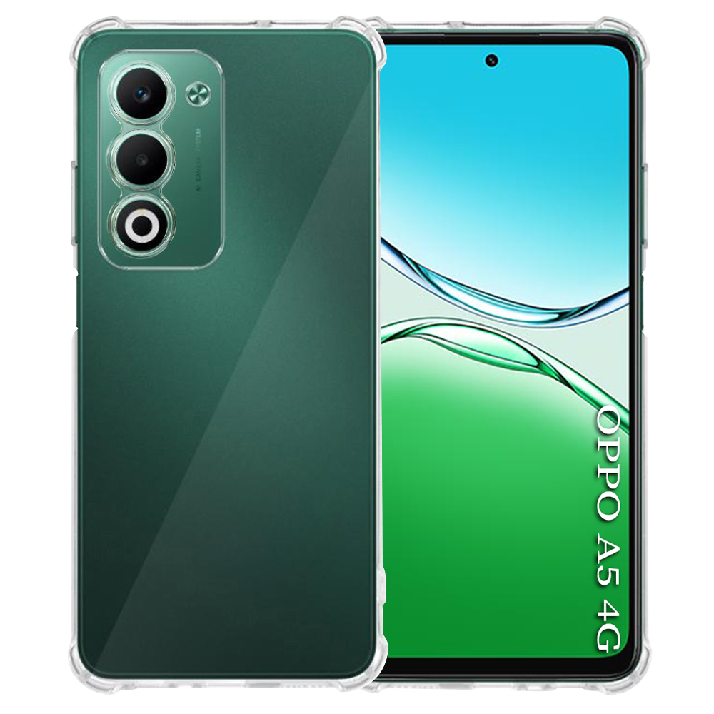 Levně Techsuit Shockproof průhledný silikonový obal Oppo A5 4G A5 5G průhledný