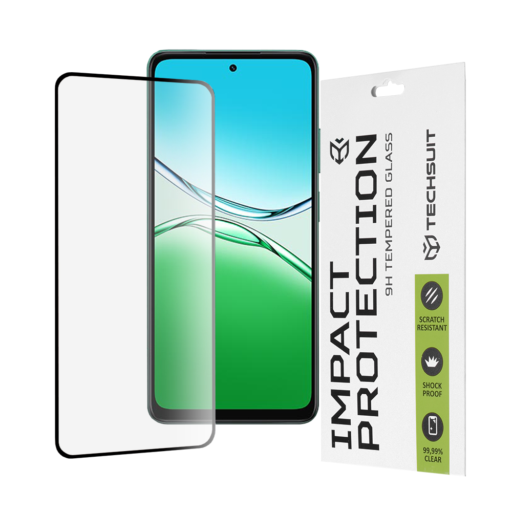 Levně Ochranné sklo Techsuit 111D pro Oppo A5 4G A5 5G černé