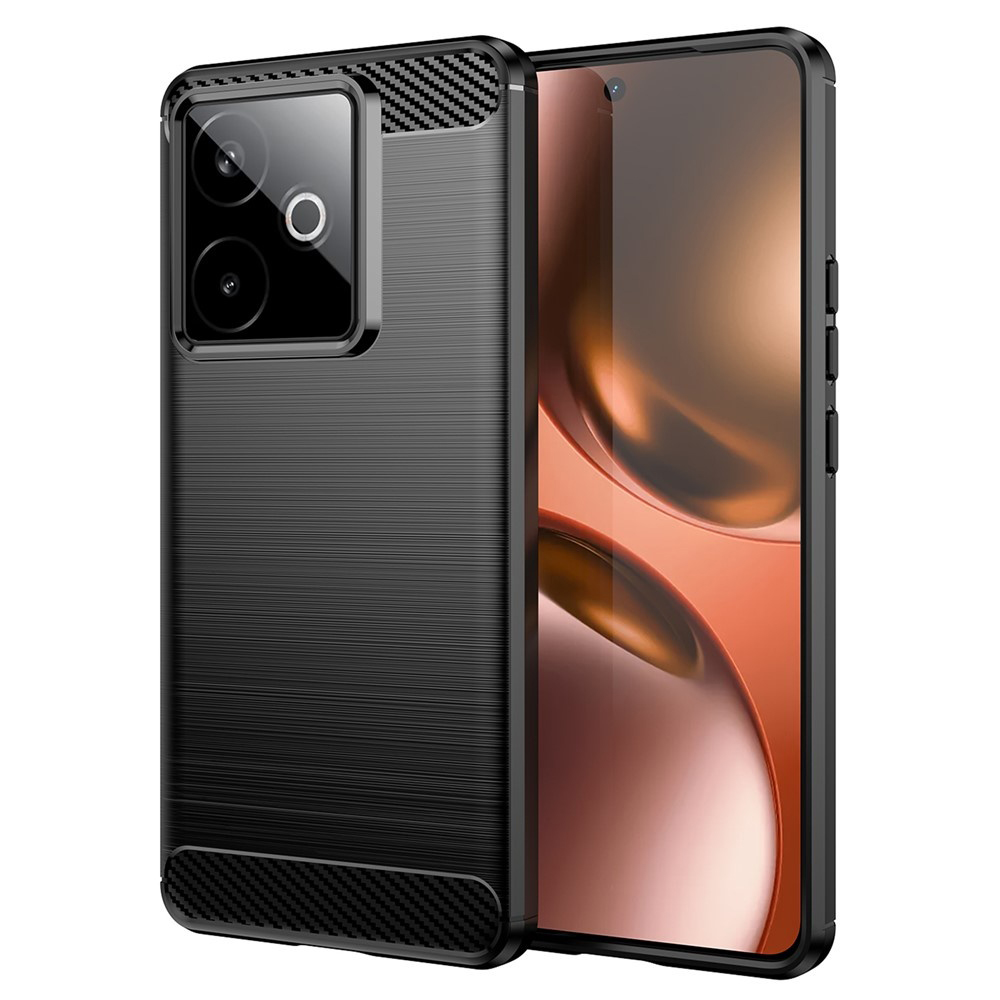 Levně Pouzdro Techsuit Carbon Silicone pro Realme GT 7 černé