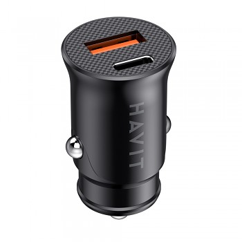 Havit nabíječka do auta CC2022 USB Type-C PD20W 3A PC černá