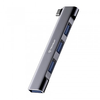 Techsuit Docking Station ZenithDock 4 v 1 (H13) USB-C na 3x USB 2.0 1x USB 3.0 šedá