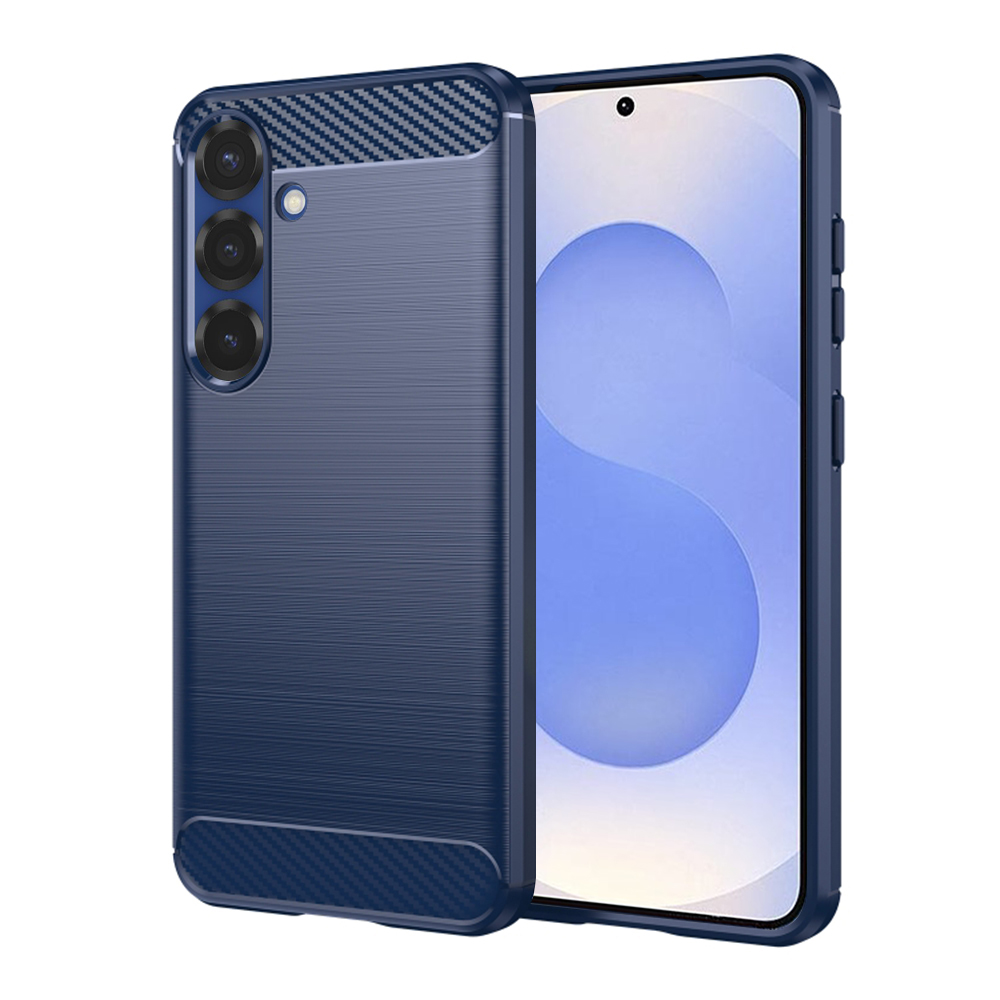 Levně Techsuit Carbon Silicone pro Samsung Galaxy S25 modrá