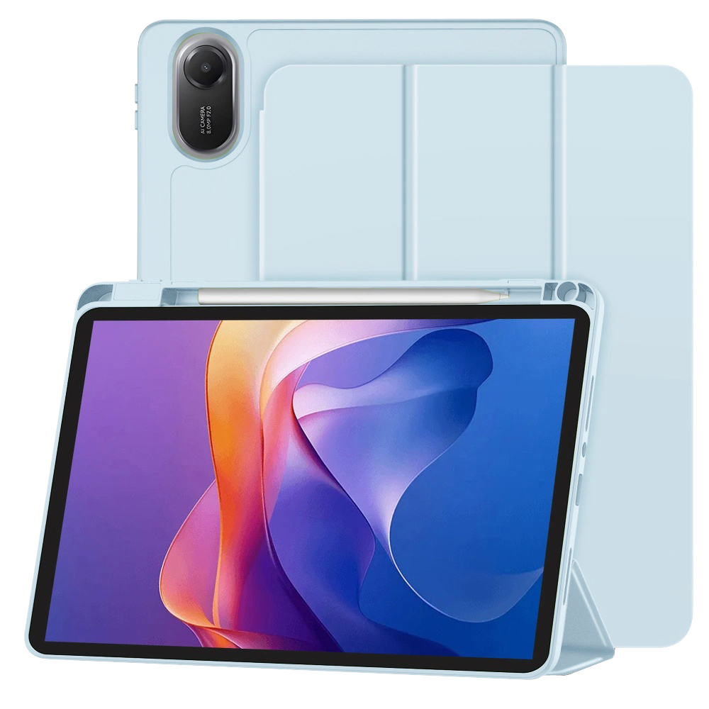 Levně Pouzdro Techsuit Flex Trifold s držákem na tužku pro Xiaomi Redmi Pad 2 nebesky modré