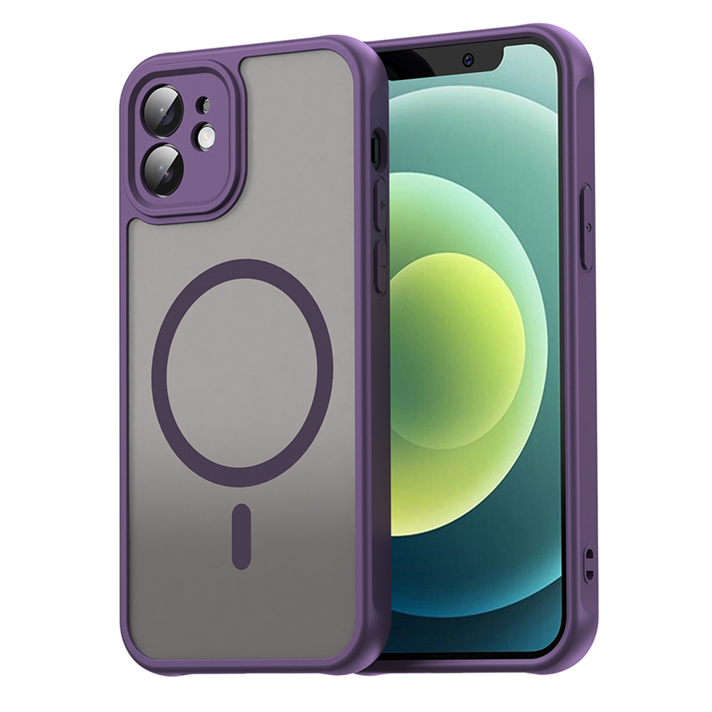 Levně Techsuit HaloFrost II MagSafe pro iPhone 12 fialová