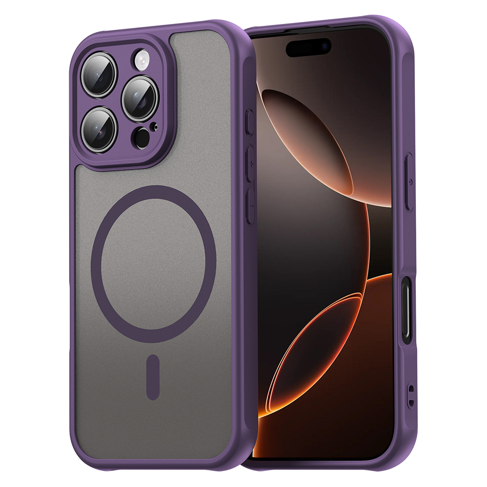 Levně Techsuit HaloFrost II MagSafe pro iPhone 16 Pro fialová