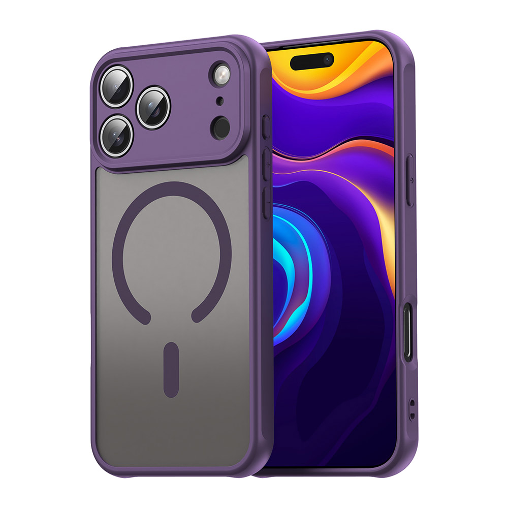 Levně Techsuit HaloFrost II MagSafe pro iPhone 17 Pro Max fialová