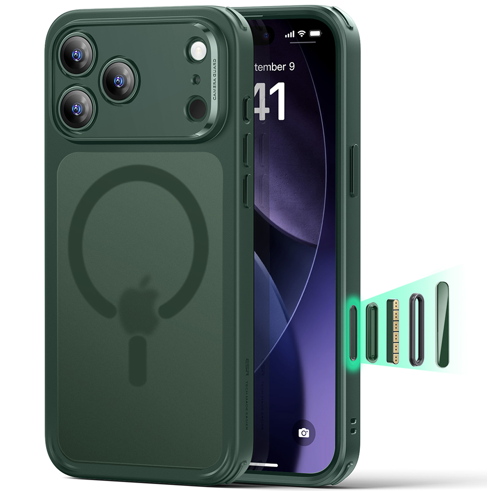 Levně ESR Classic Hybrid HaloLock pro iPhone 17 Pro Zelená Mlha
