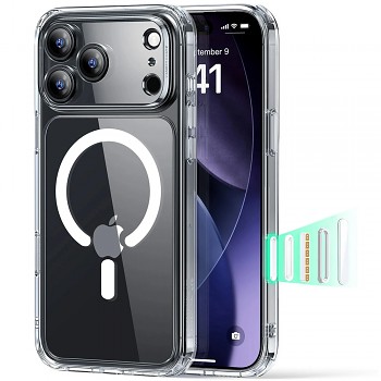 ESR Classic Hybrid HaloLock pro iPhone 17 Pro průhledný