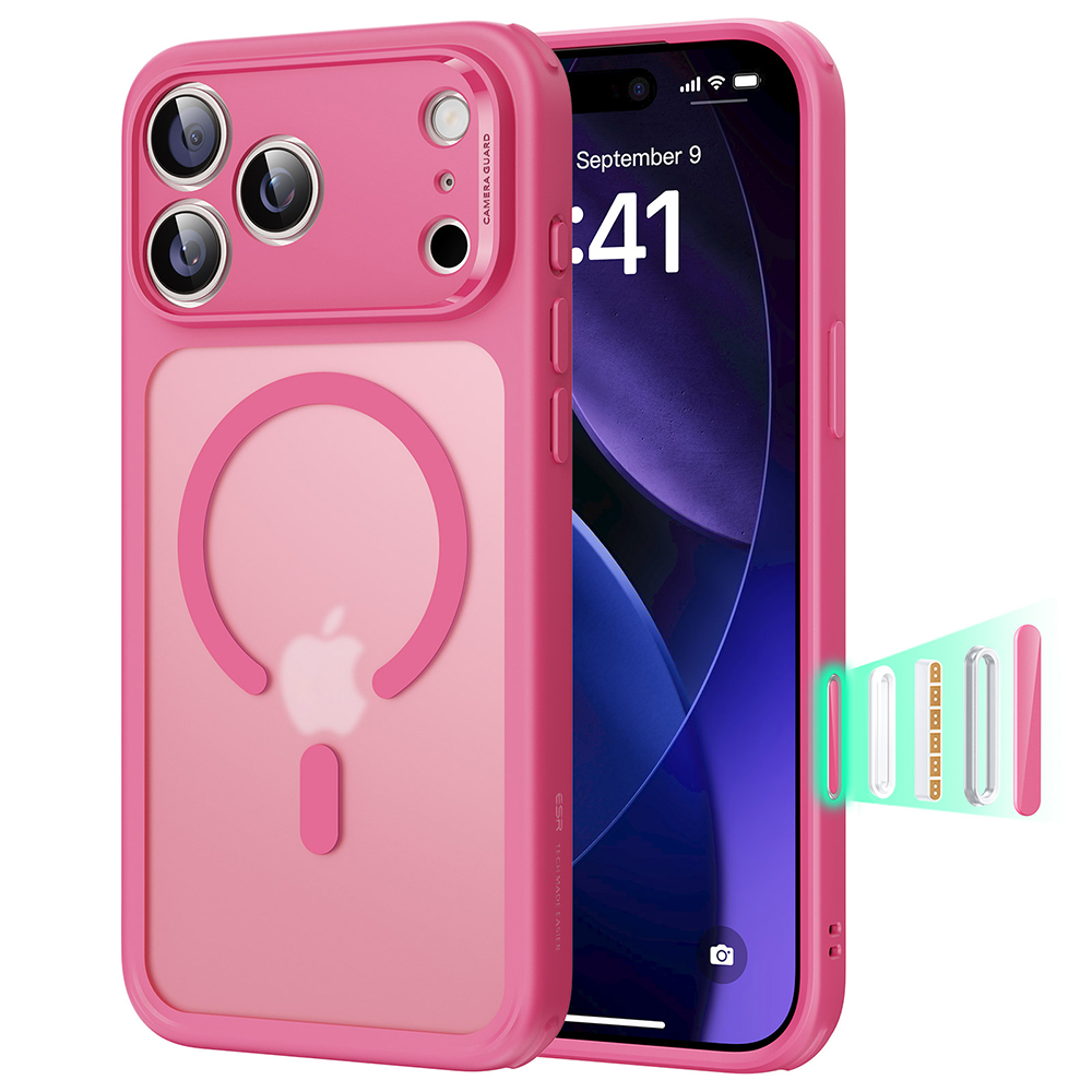 Levně ESR Classic Hybrid HaloLock pro iPhone 17 Pro Max v růžové barvě