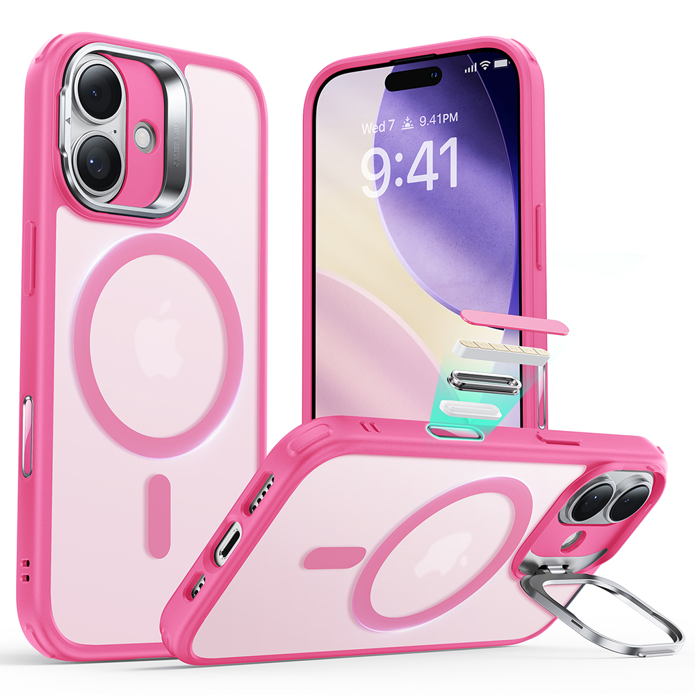 Levně ESR Classic Hybrid HaloLock Kickstand pro iPhone 17 v matné růžové