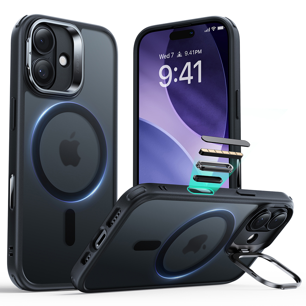 Levně ESR Classic Hybrid HaloLock Kickstand pro iPhone 17 v matné černé