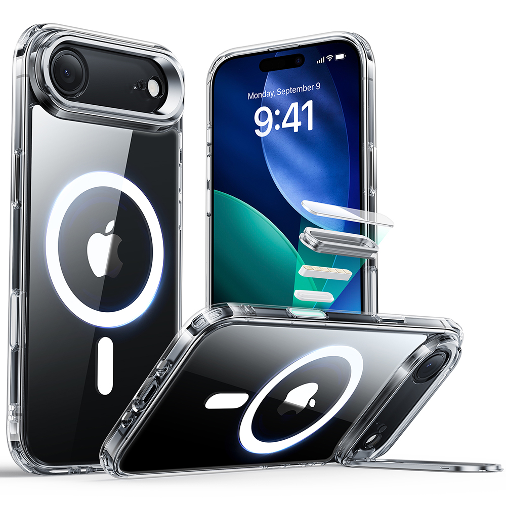 Levně ESR Classic Hybrid HaloLock Kickstand pro iPhone 17 Air průhledný
