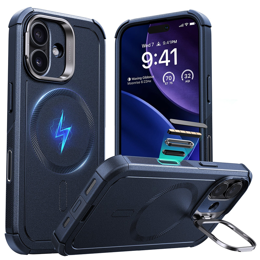 Levně ESR Cyber Armor Kickstand pro iPhone 17 modrá