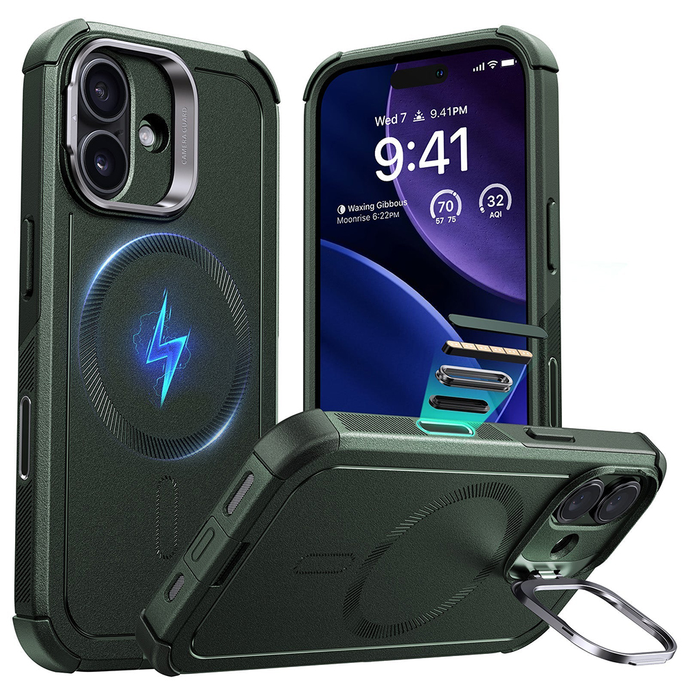 Levně ESR Cyber Armor Kickstand pro iPhone 17 zelený