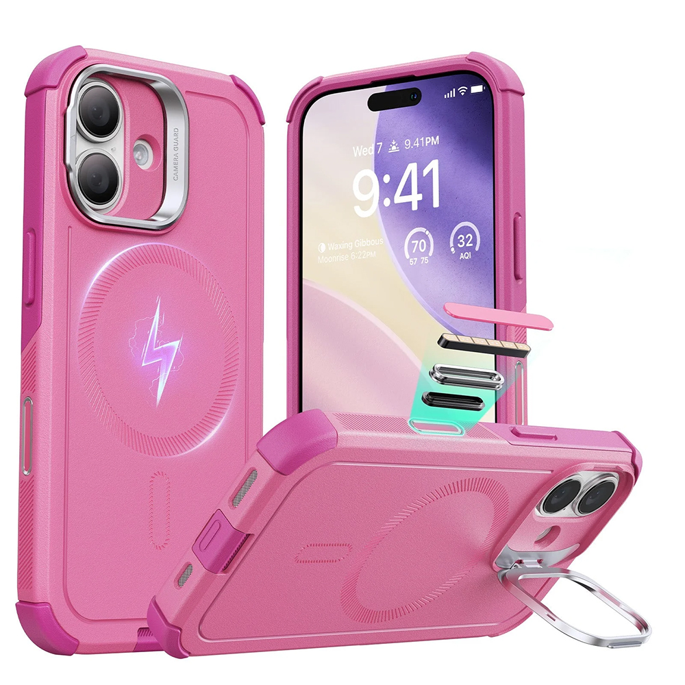 Levně ESR Cyber Armor Kickstand pro iPhone 17 růžová