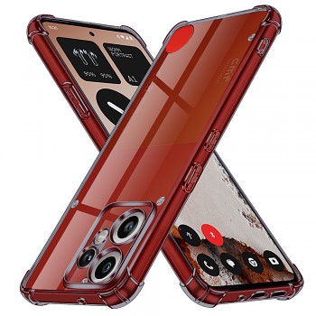 Techsuit Shockproof průhledný silikonový obal Nothing CMF Phone 2 Pro kouřově černý