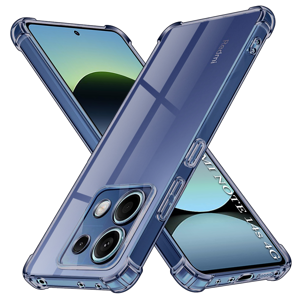 Levně Techsuit Shockproof průhledný silikon Xiaomi Redmi Note 14S kouřově černý