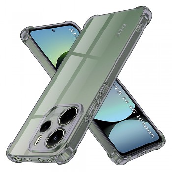 Techsuit Shockproof průhledný silikon Xiaomi Redmi Note 14 4G černý kouřový