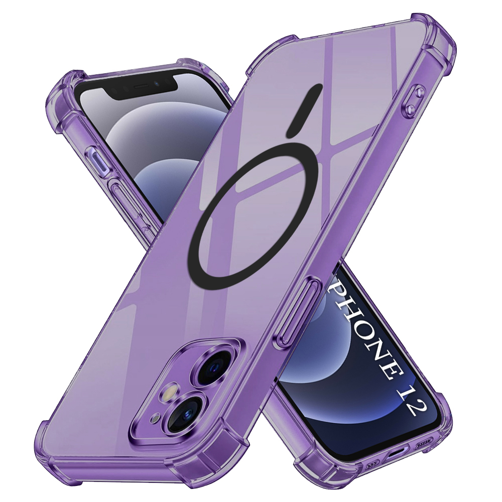 Techsuit Shockproof průhledný silikon MagSafe iPhone 12 kouřově černá