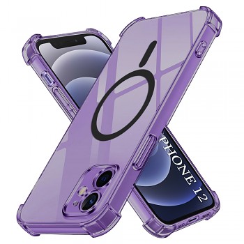 Techsuit Shockproof průhledný silikon MagSafe iPhone 12 kouřově černá