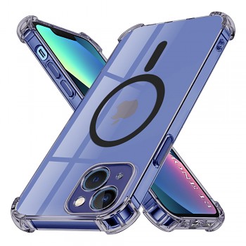 Techsuit Shockproof průhledný silikon MagSafe iPhone 13 kouřově černá